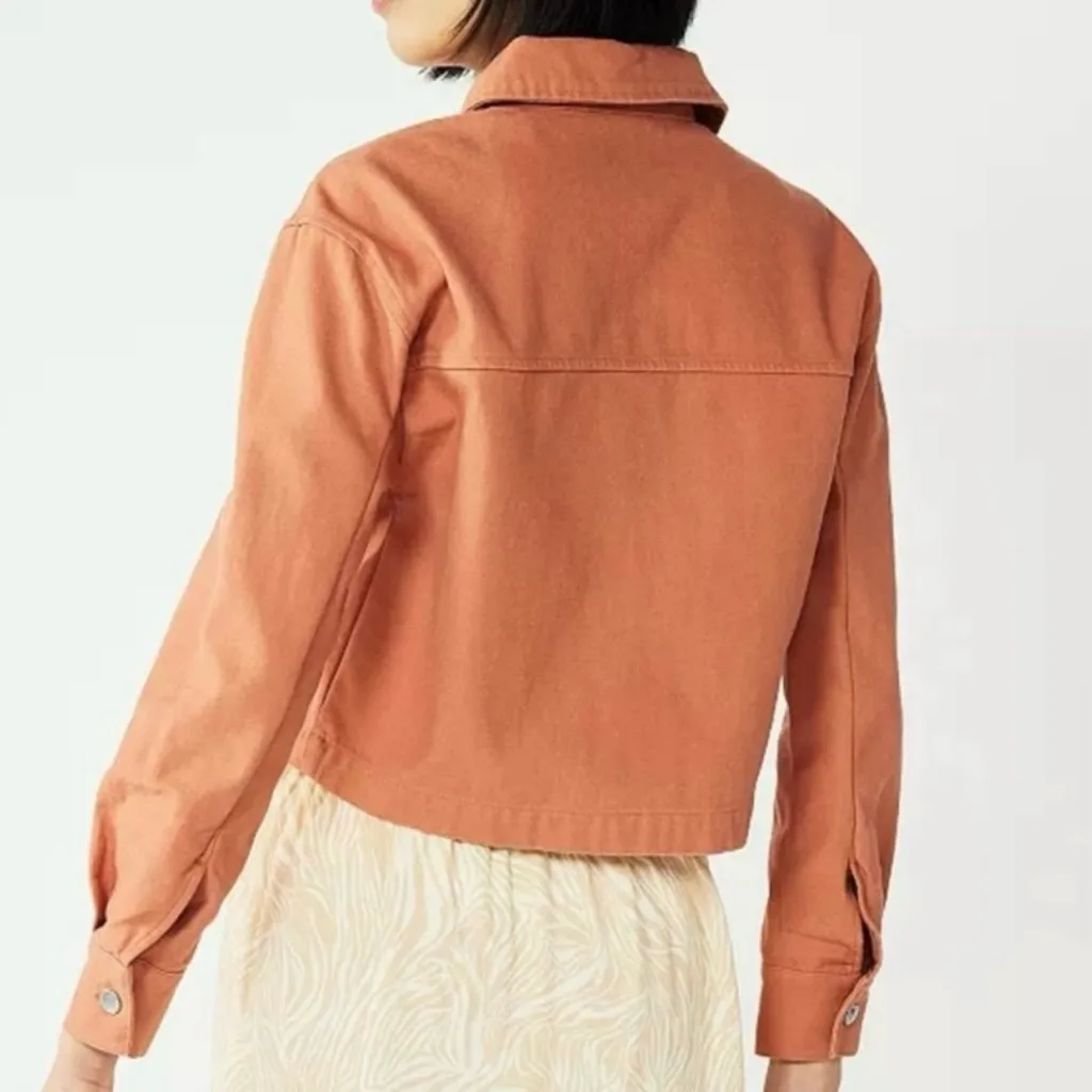 Crop Trucker Jean Jacket Size XS - Image 3