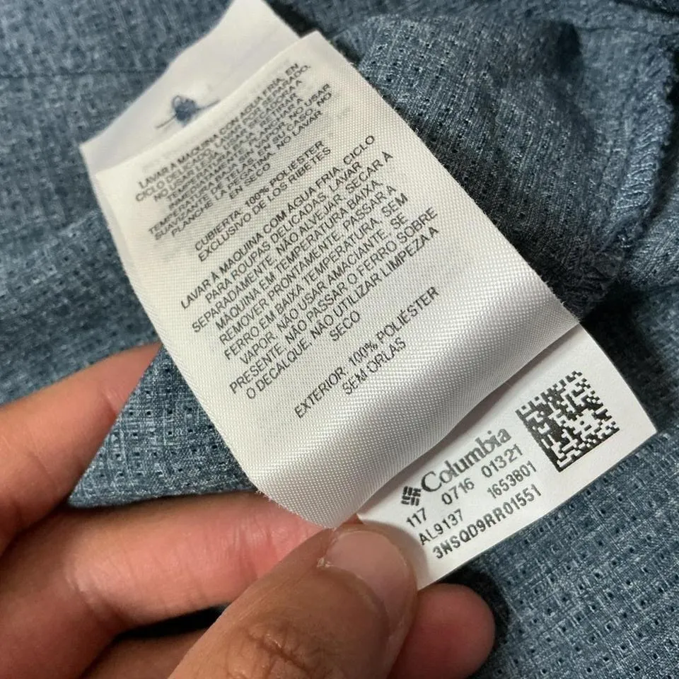 Columbia Titanium Omni Freeze Zero Cooling Button‎ Down Shirt Blue - Image 4