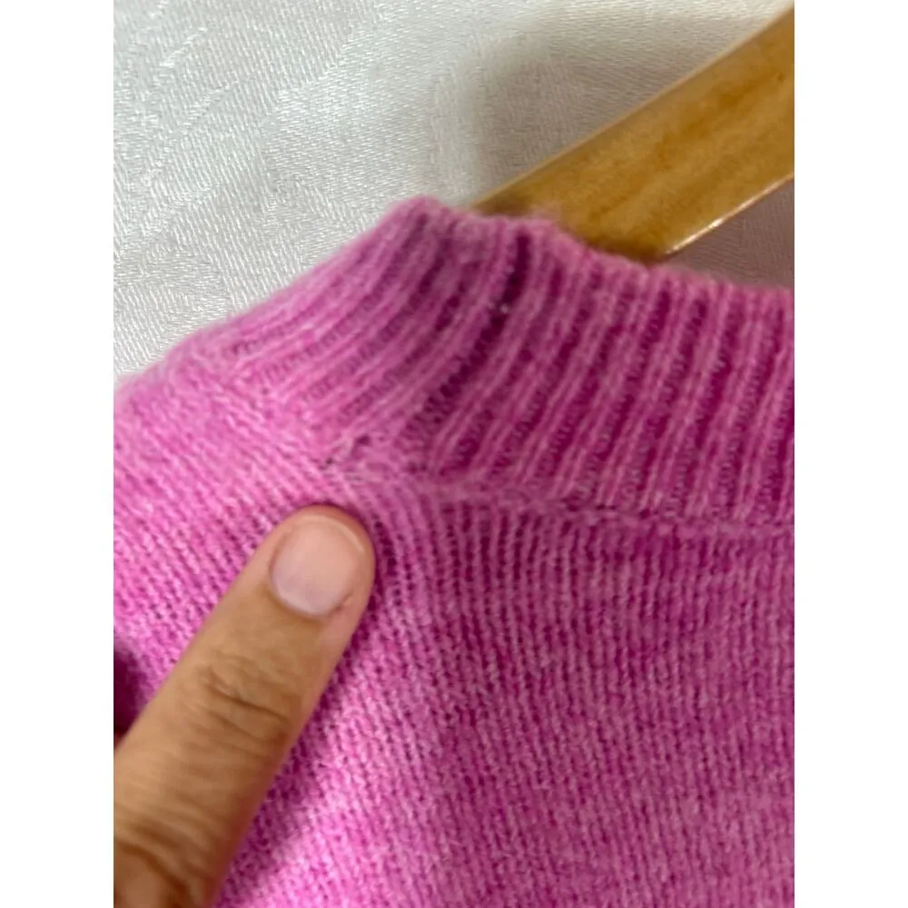 Loft Sweater XL Lot of 2 Tan Weekend Pink Ruffle Knit - Image 7