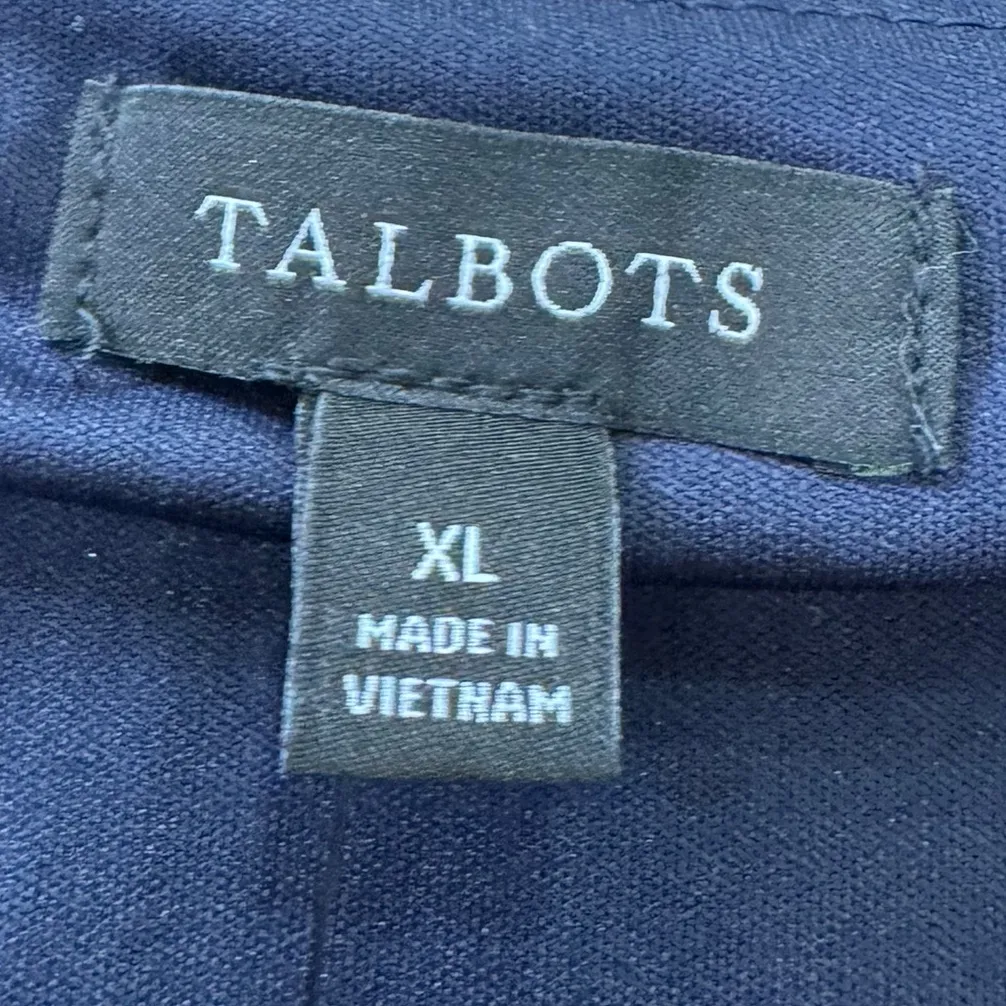 Talbots Allover Midnight Blue Sequin Top NEW Size XL Holiday cocktail party - Image 5