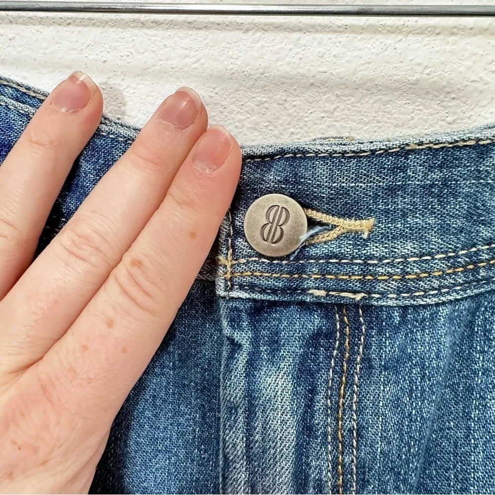 Vintage Bill Blass 90s Y2K Maxi‎ Jean Skirt Denim Skirt Front Slit Size 12 - Image 3