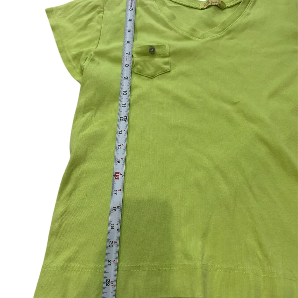 Fresh Produce T-Shirt‎ Women's Extra large  Green V-Neck Pocket Tee Solid Basic - Image 3