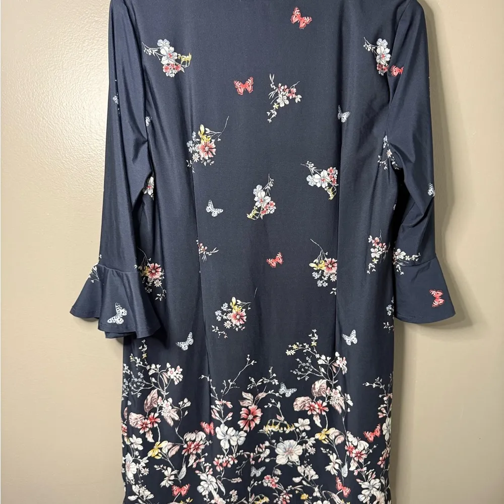 F&F Floral Mini Dress - Navy and Pink - Image 2