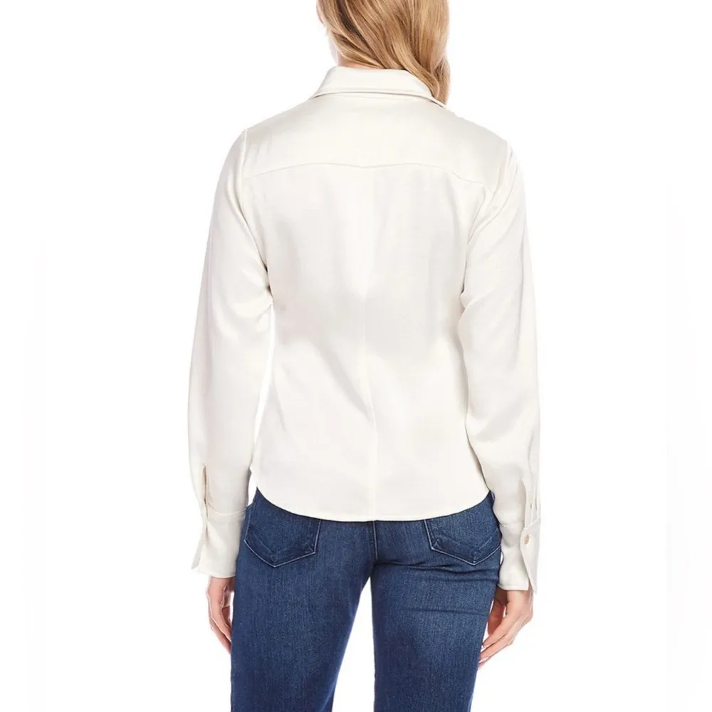 Karen Kane Satine Button down NWT Cream off white size  extra large - Image 7