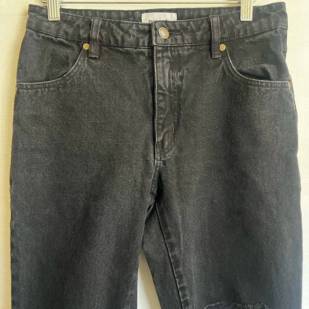 Rollas Miller Black Distressed Ankle Skinny Jeans Size 26 - Image 7