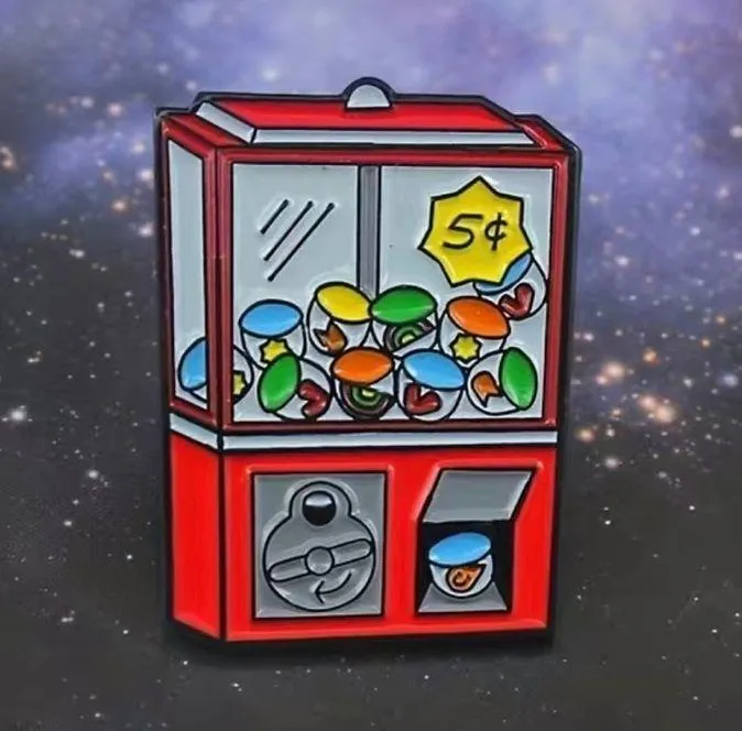 Cartoon Game Machine Metal Pin Badge Decorative Accessories For Clothes Backpac Red - Image 6
