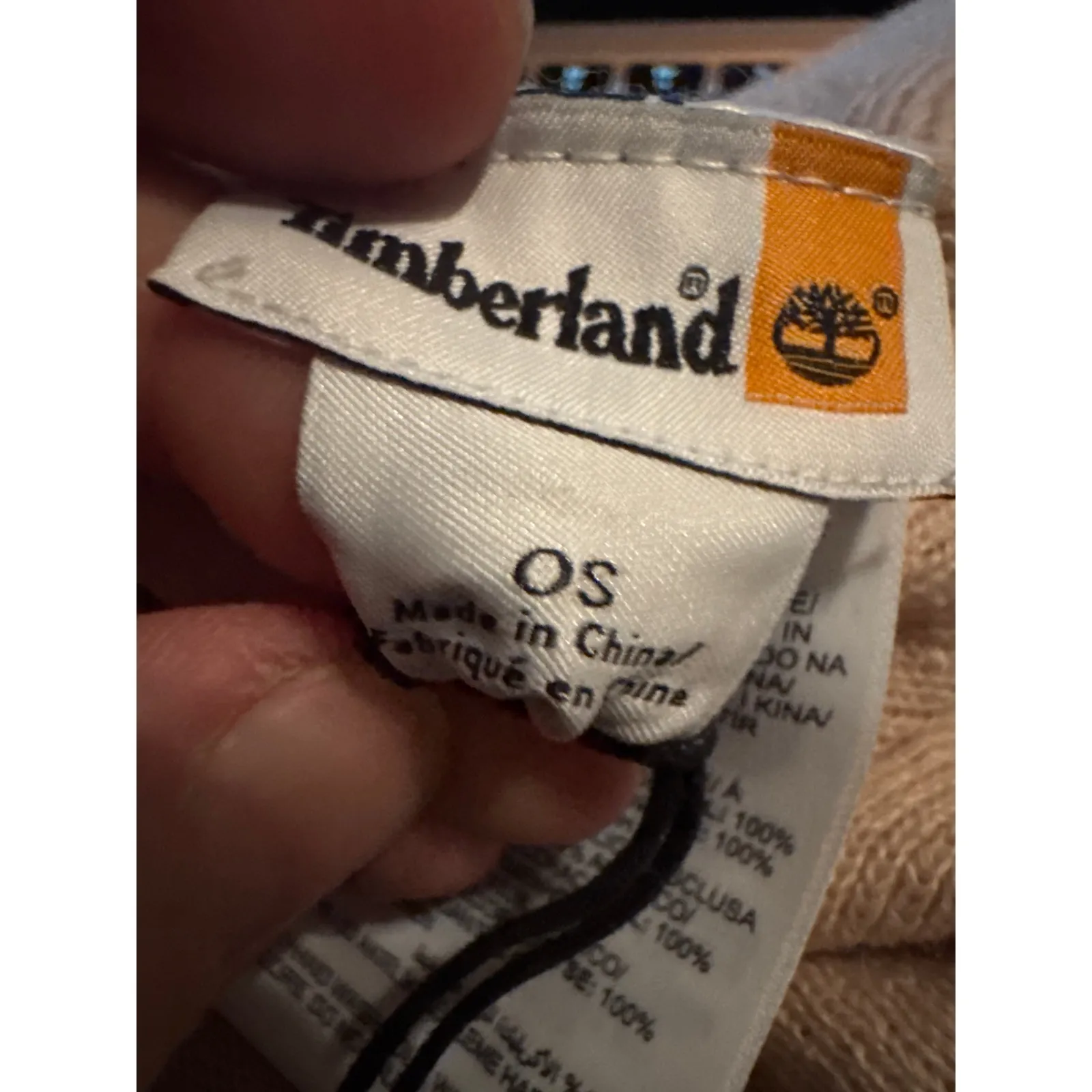 Brand New Timberland Adult Size One Size Pink Classic Logo Beanie Hat - Image 7