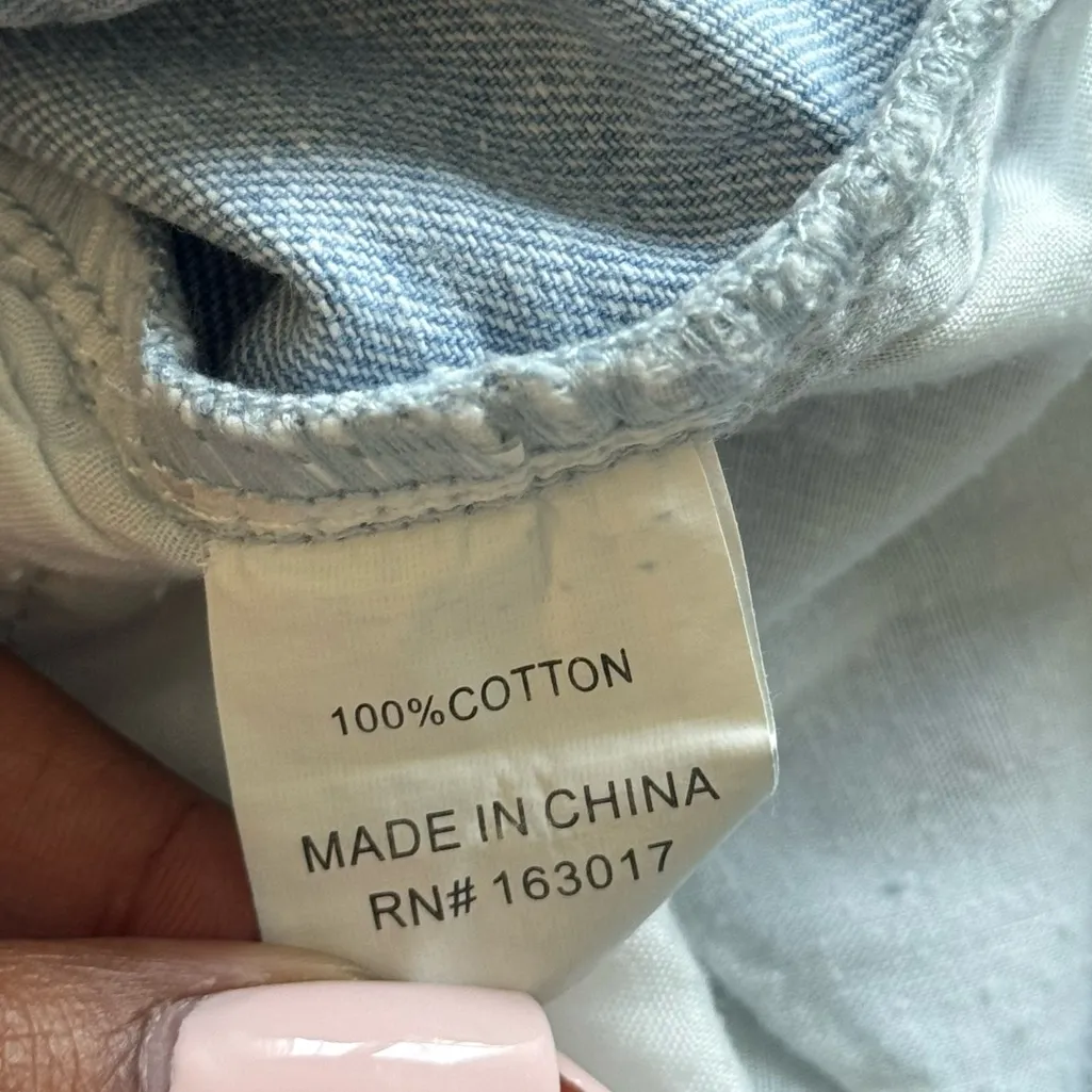 Princess Polly Booran Light Wash Denim Wide Leg Center Seam Jeans - Image 9