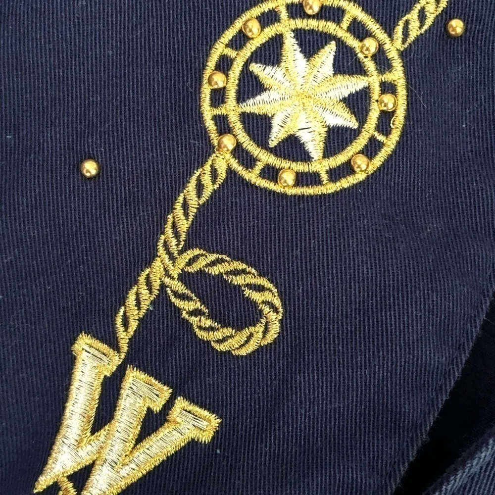 Vintage City Girl Sport embroidered metallic gold western vest size 10 - Image 8