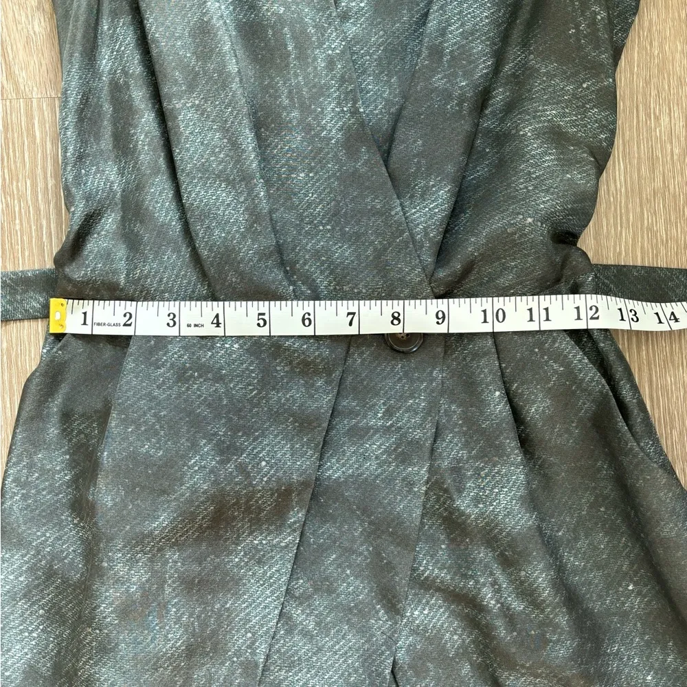 Pauw Amsterdam Dress Womens Size 1 Green Silk Belted Career City Workwear Office Blue - Image 9