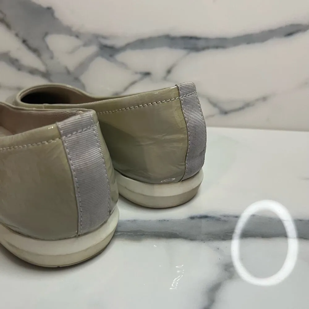 Naturalizer | Women's Minimalist Gray Leather Almond Toe Alya Comfort Flat Sz 9 - Image 4