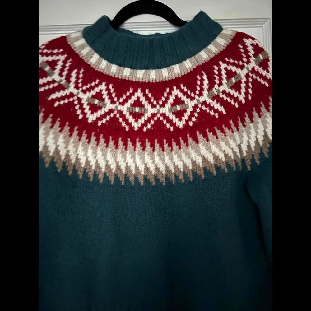 Cozy American Eagle Fair Isle Sweater - Vintage Style -Medium - Image 5
