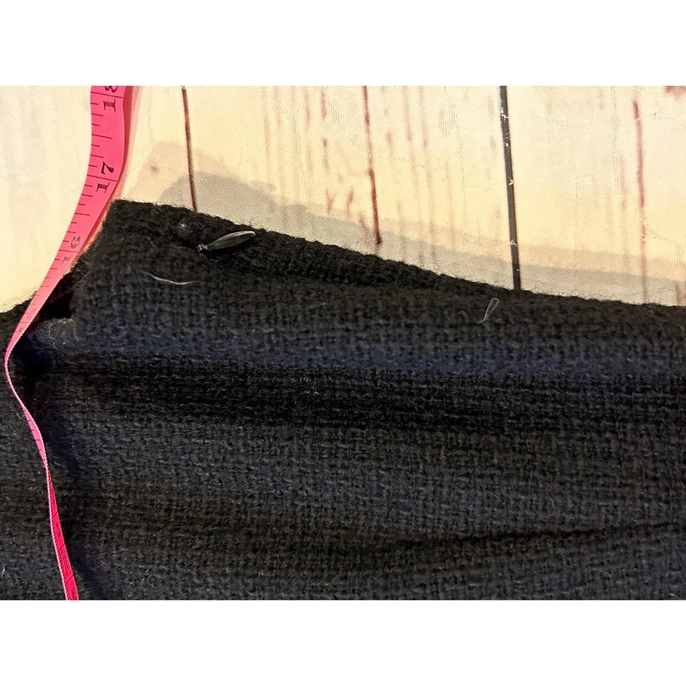 J.Crew  Vintage Wool Business Career Black Dress Size 8 Classic Neutral Style - Image 7