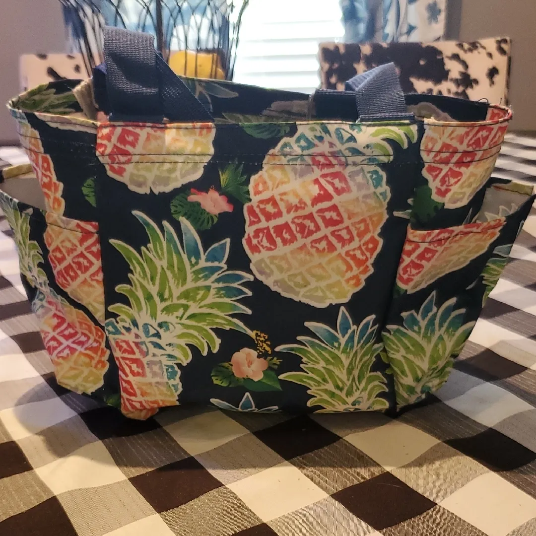 Pineapple Paradise Tote Bag Blue - Image 3