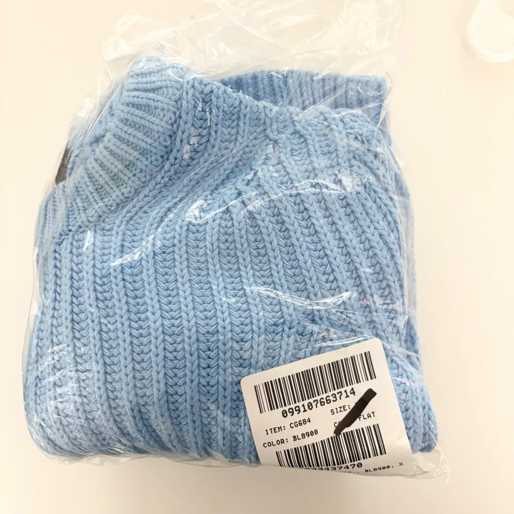 NWT J. Crew Heritage Cotton Fisherman Crewneck Sweater Pale Cerulean Blue - Image 6