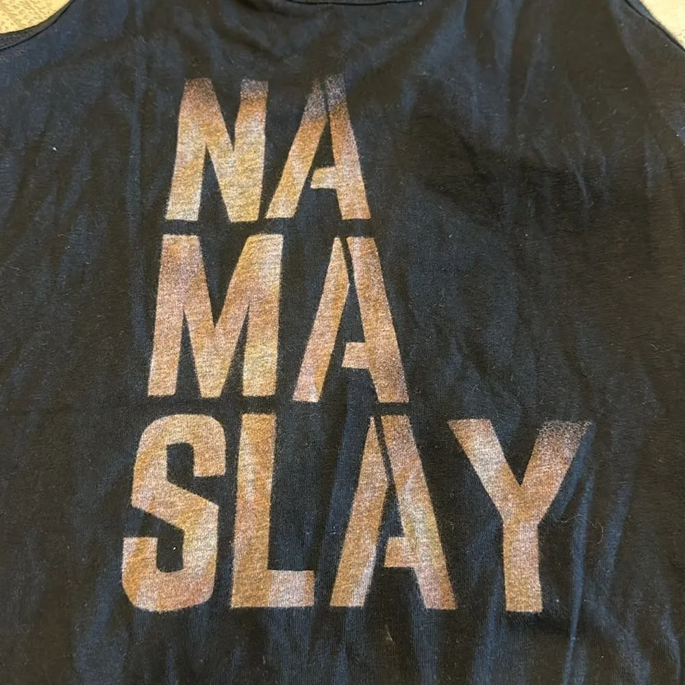 Ali & Joe Women’s ‘Nama Slay’ Black Cut Custom Tank Top Size XS - Image 2