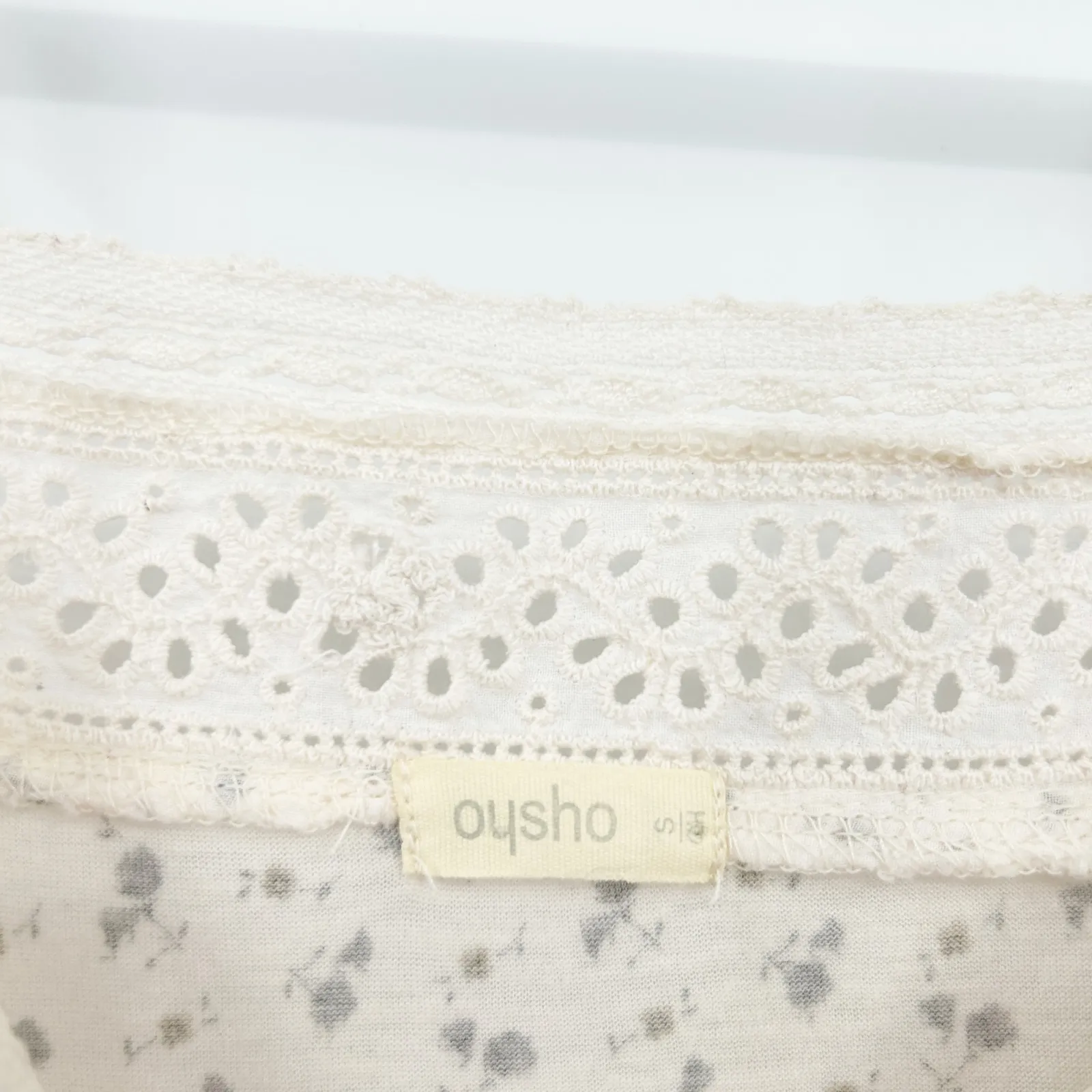 Oysho Womens Cottagecore Soft Girl Coquette Ditsy Floral Print Lace Trim Dress S - Image 4