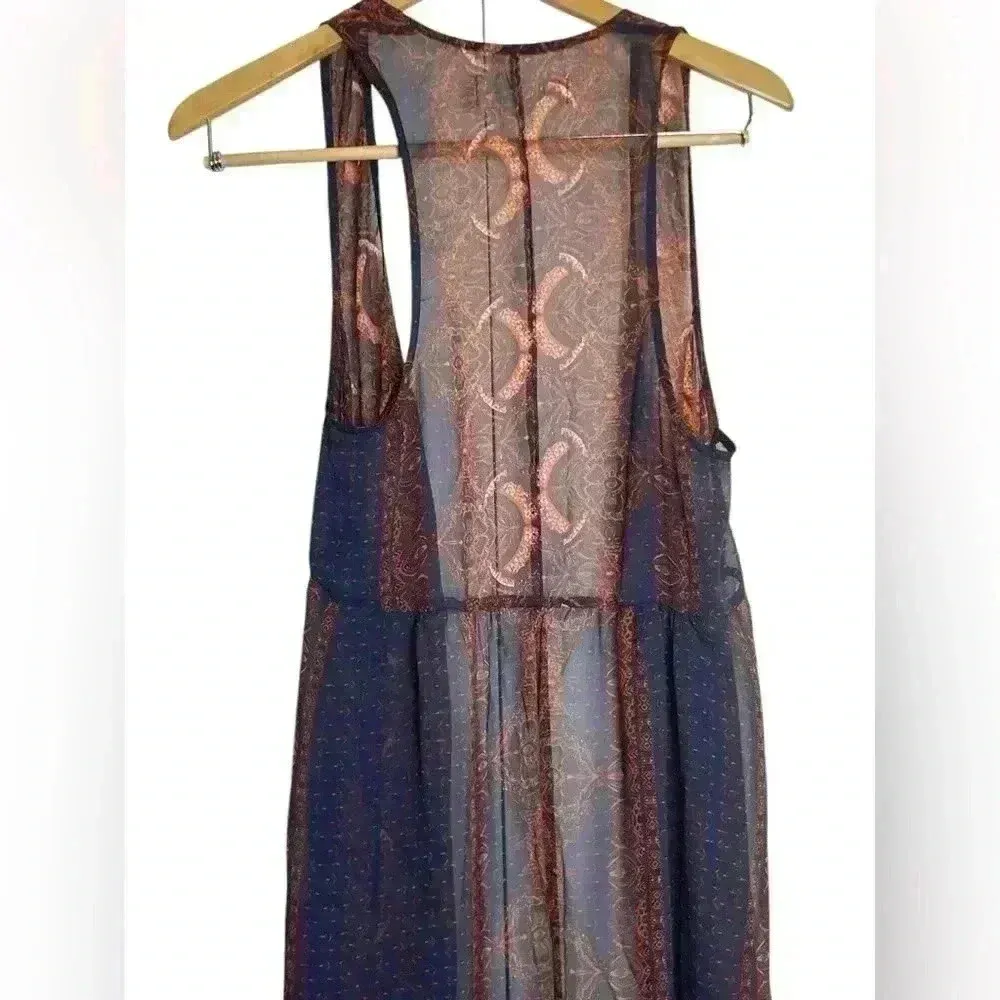 Abercrombie & Fitch Sleeveless Sheer Duster Overlay Boho Chic Fairy Grunge OS - Image 4