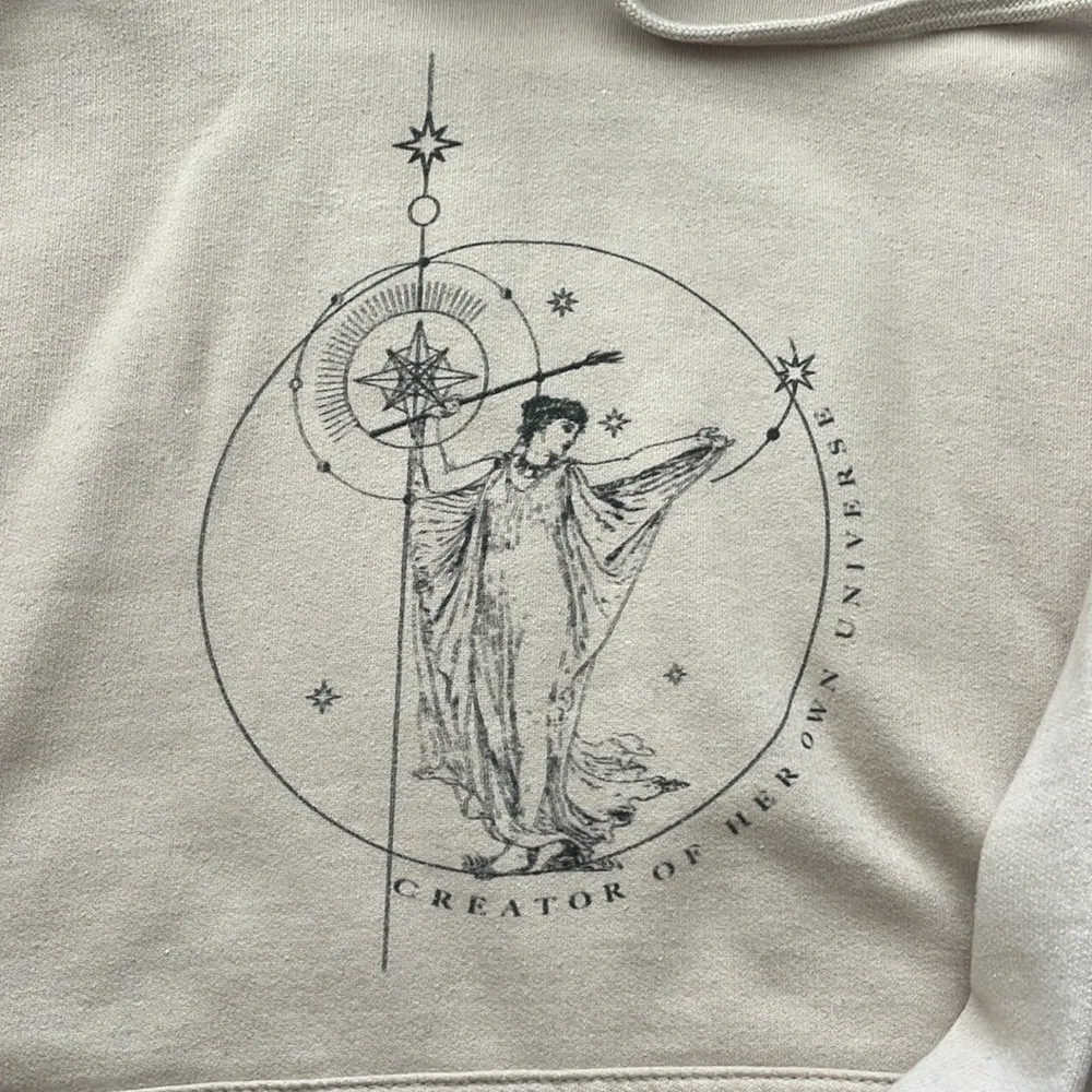 Cream Colored Daisy Street Hoodie - Image 2