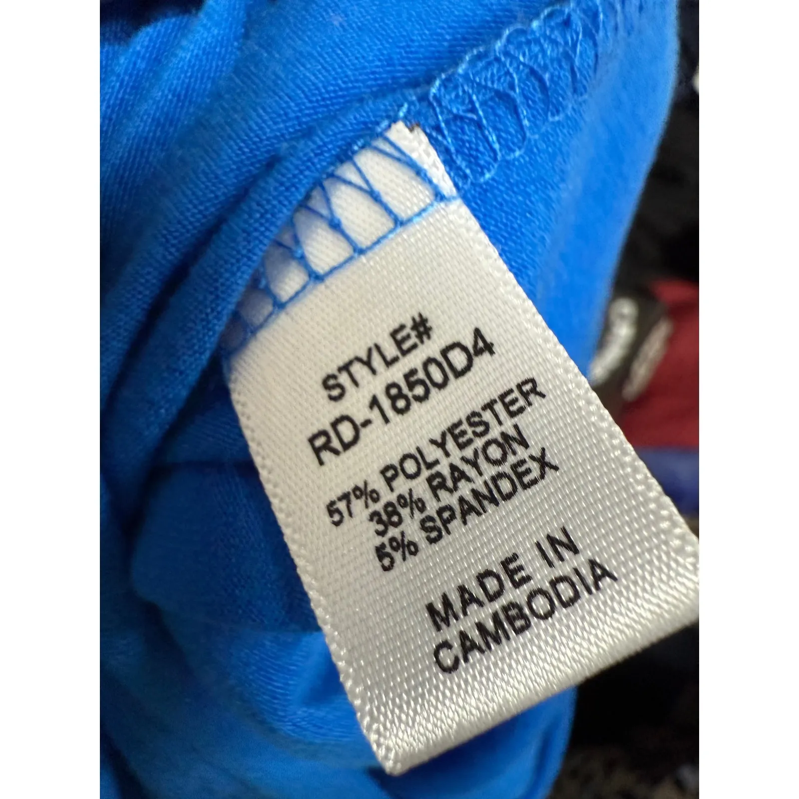 Zenana Premium Dress Solid Blue Pullover V-Neck Short Sleeve- Small Rolled Sleve - Image 6