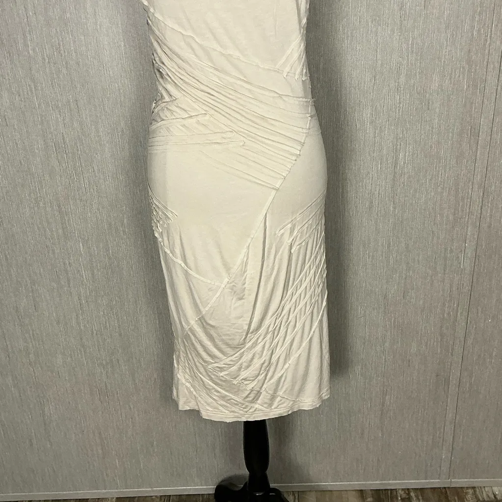 Donn Karan Elegant Cream Lined Women’s Dress Size Medium - Image 8