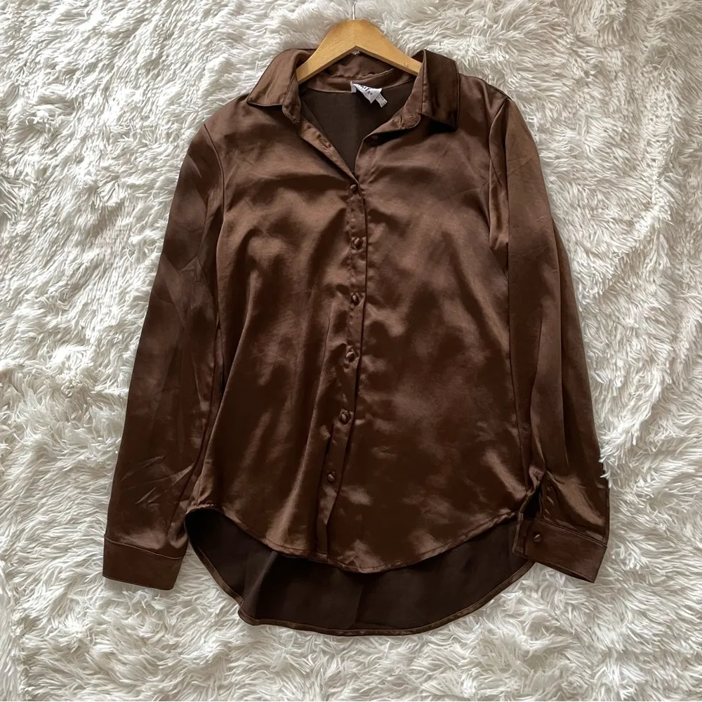 Princess Polly Vintage Vibes silky shirt dress - Image 2