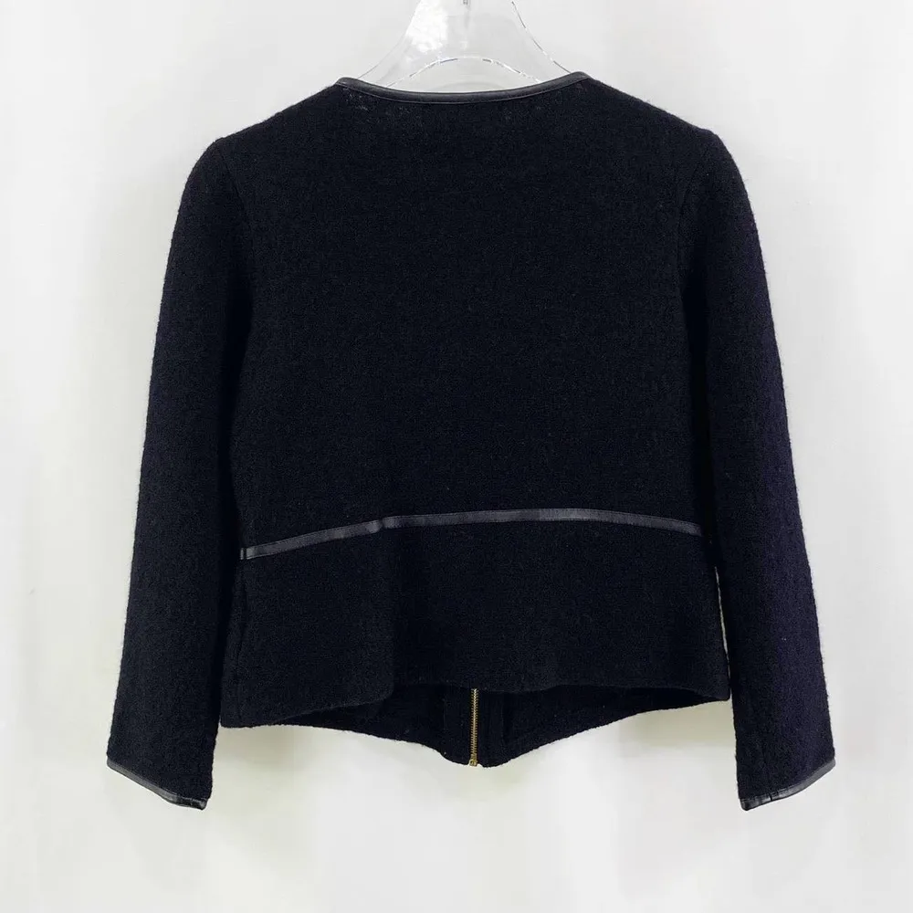 JONES NEW YORK Black with Gold Accents Petite Zip Up Jacket - Image 31