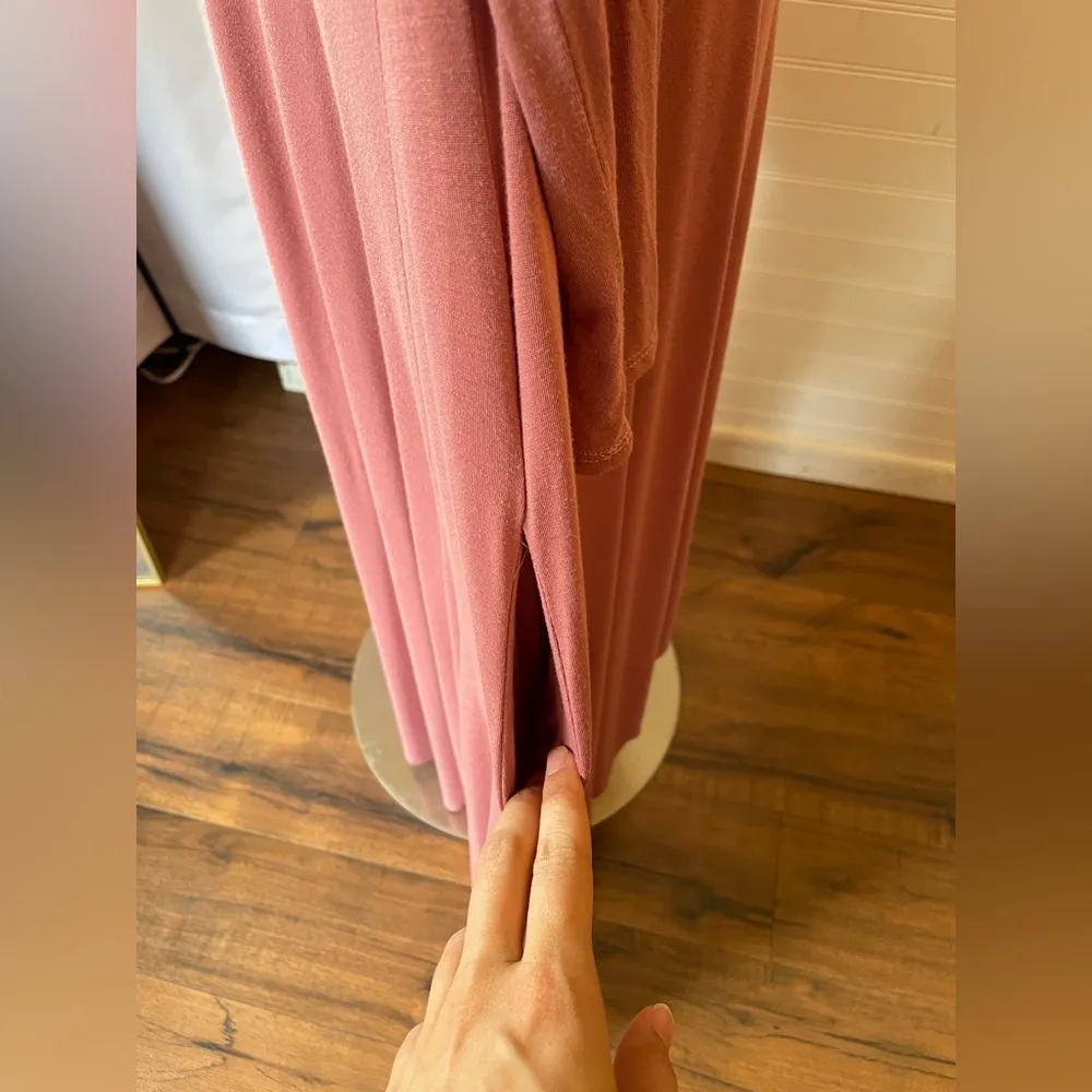 Angels & Dora Modest Mauve Pink Long Sleeve Dress - Image 3