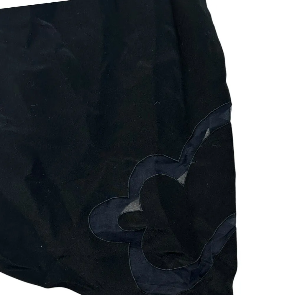 Raniero Gattinoni Black Skirt in Small Vintage 90s Italian Cutout Asymmetrical - Image 6
