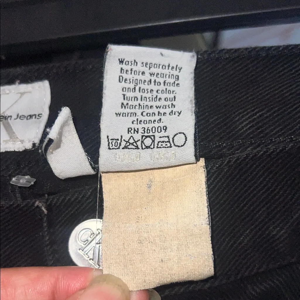 Vintage Calvin Klein Classic Black Women's Jeans 90s Size 30 - Image 11