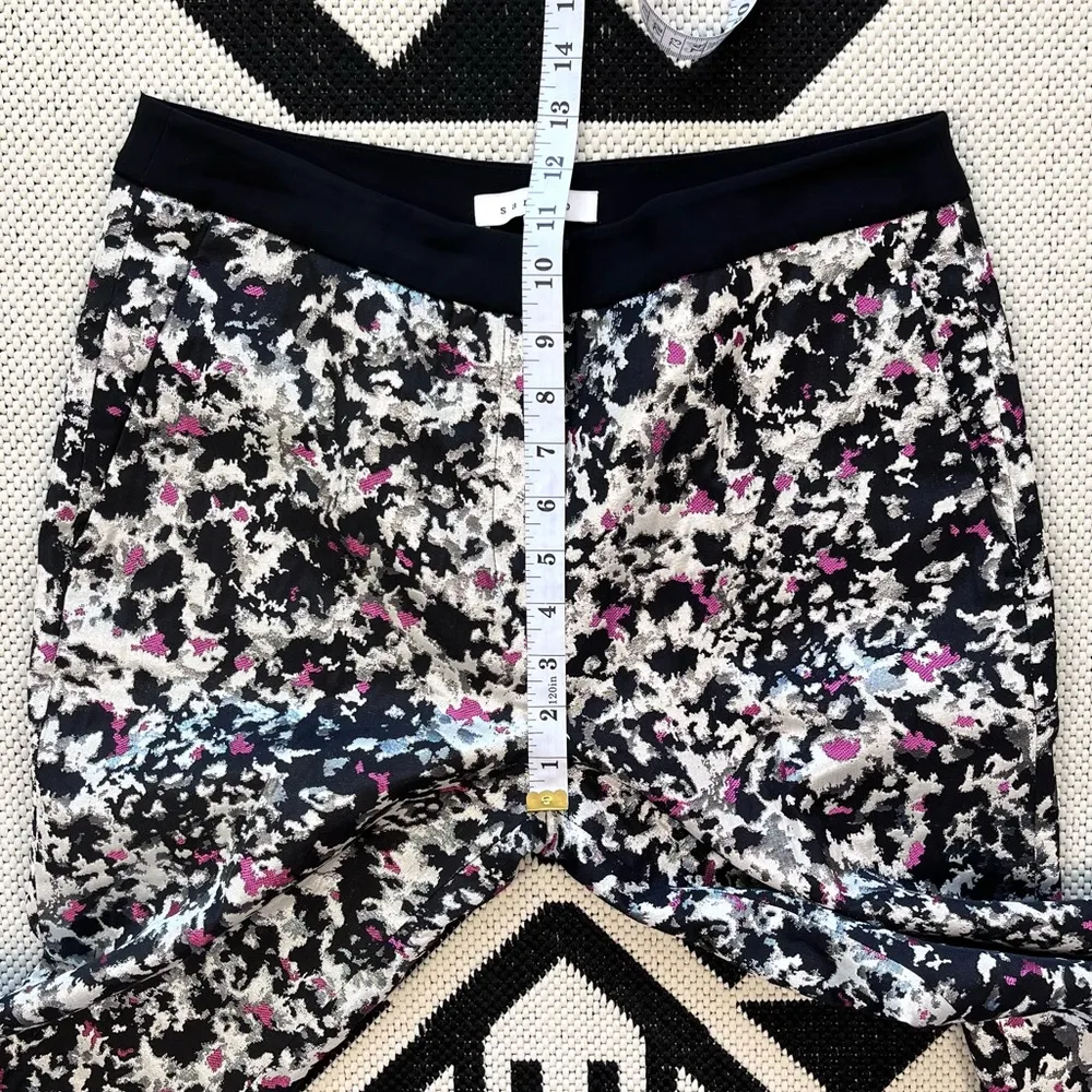 Paris Jacquard Metallic Printed Trousers Size 38 - Image 7