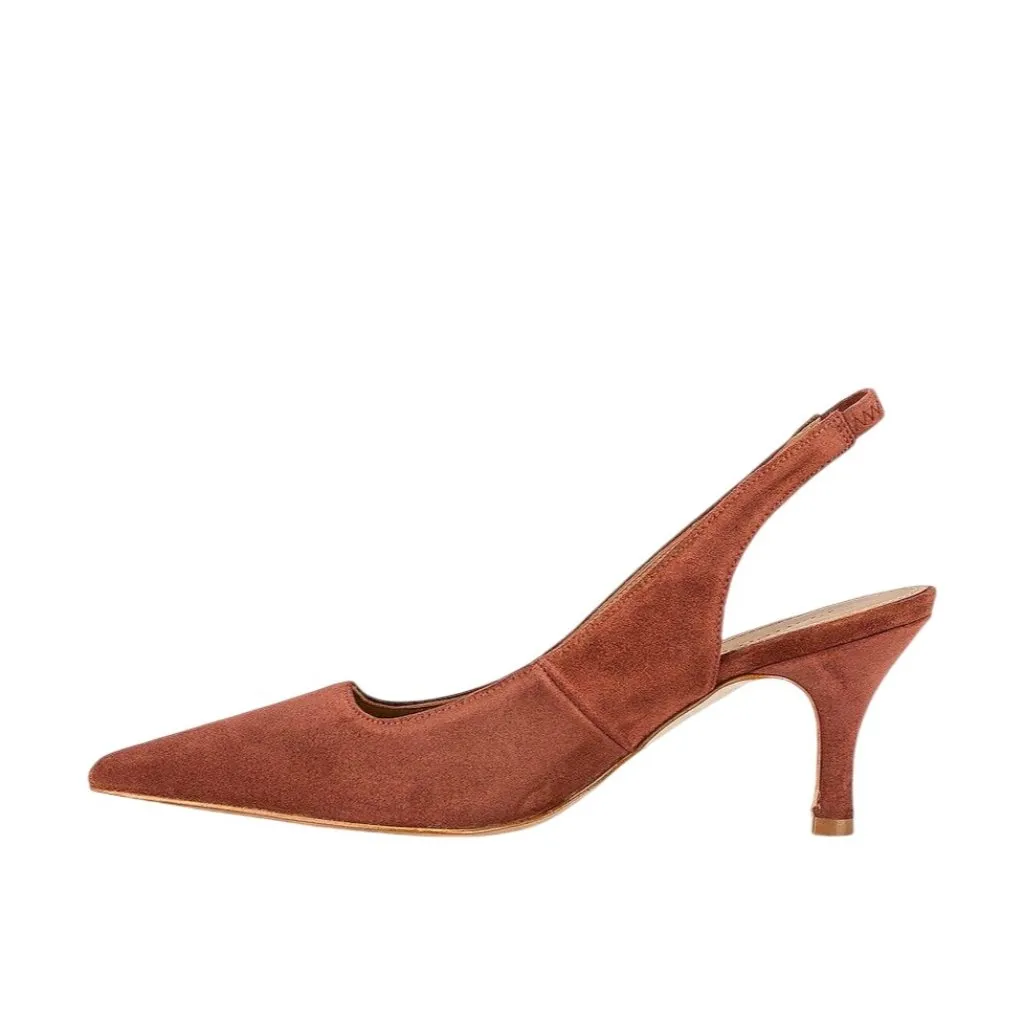 Flattered Franchesca Slingback Heels in Rust 37 Womens Pumps Shoes Orange Size 6 - Image 4