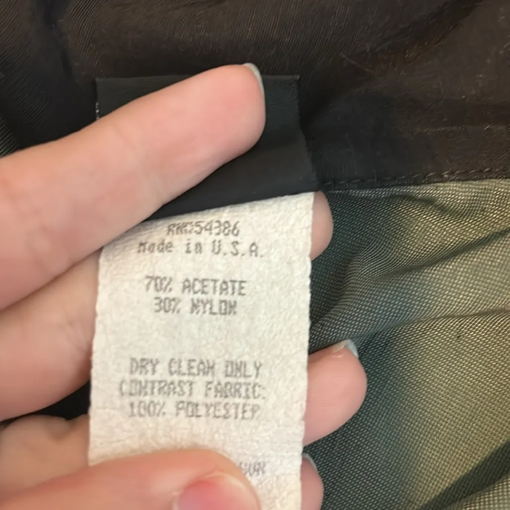 Judy Knapp women’s small crushed velvet button down blouse Green - Image 7