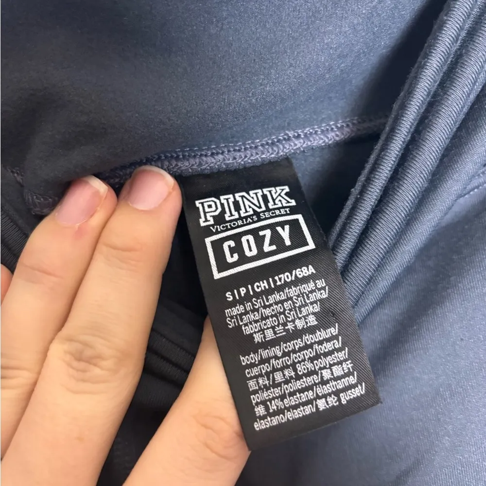 PINK Victoria's Secret Cozy Stylish Dark Gray Leggings - Image 6