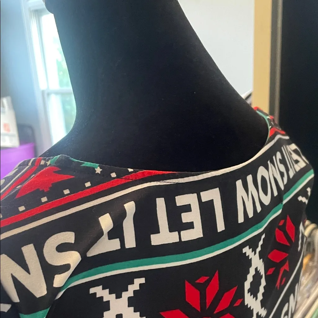 Festive Black and Red Holiday Dress women’s small - Image 2