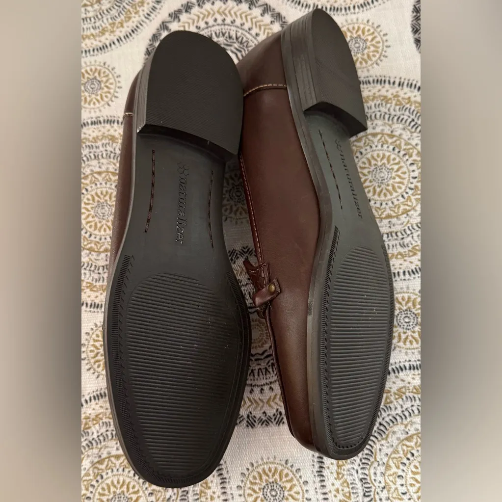 Naturalizer 8.5M Clio N5 Comfort Tassel Loafers Brown Leather Slip On Shoes - Image 11