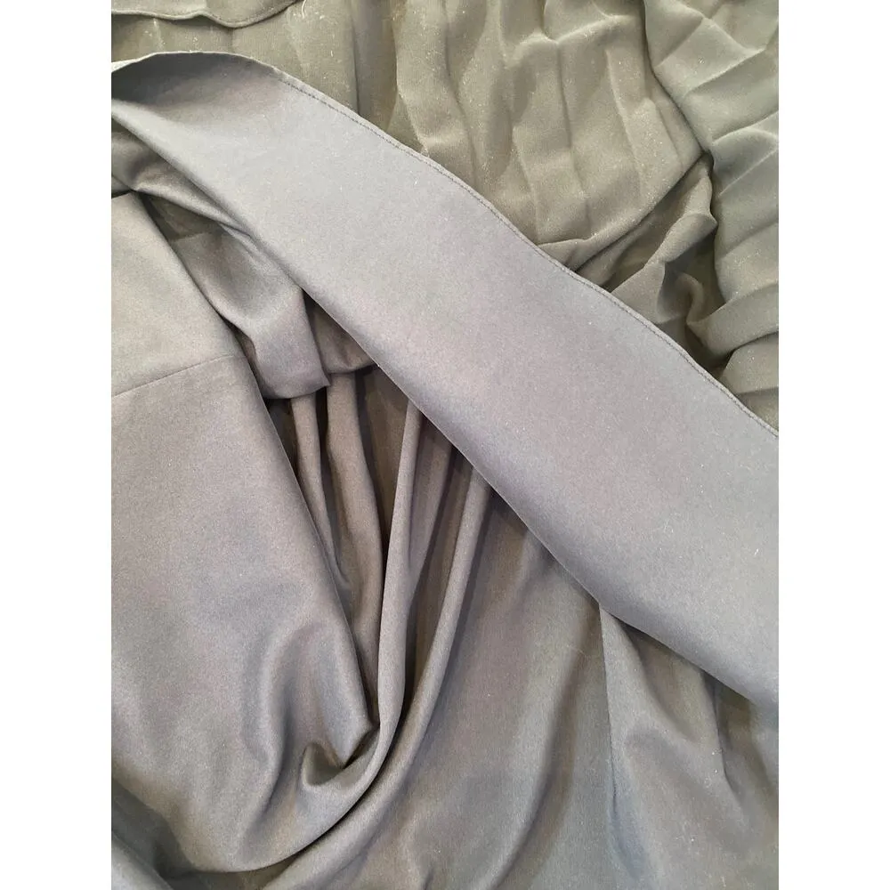 Leifsdottir Navy Blue Surplice Pleated Skirt Maxi Dress EUC Sz 6 Silk Belted - Image 11