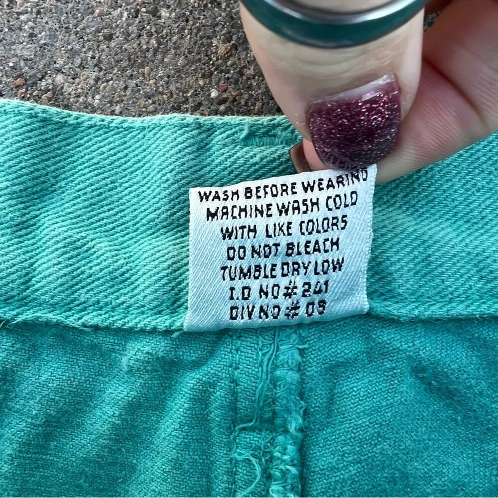 Vintage 90s Gitano Teal Ankle Zipper High Rise Jeans Blue Size 26 - Image 6