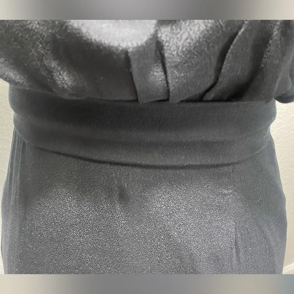 Dress Womens 0 Black Feather Trim One Shoulder Helena
Draped Mini - Image 6