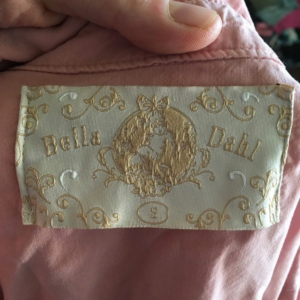 Bella Dahl pink button down western style shirt - Image 3