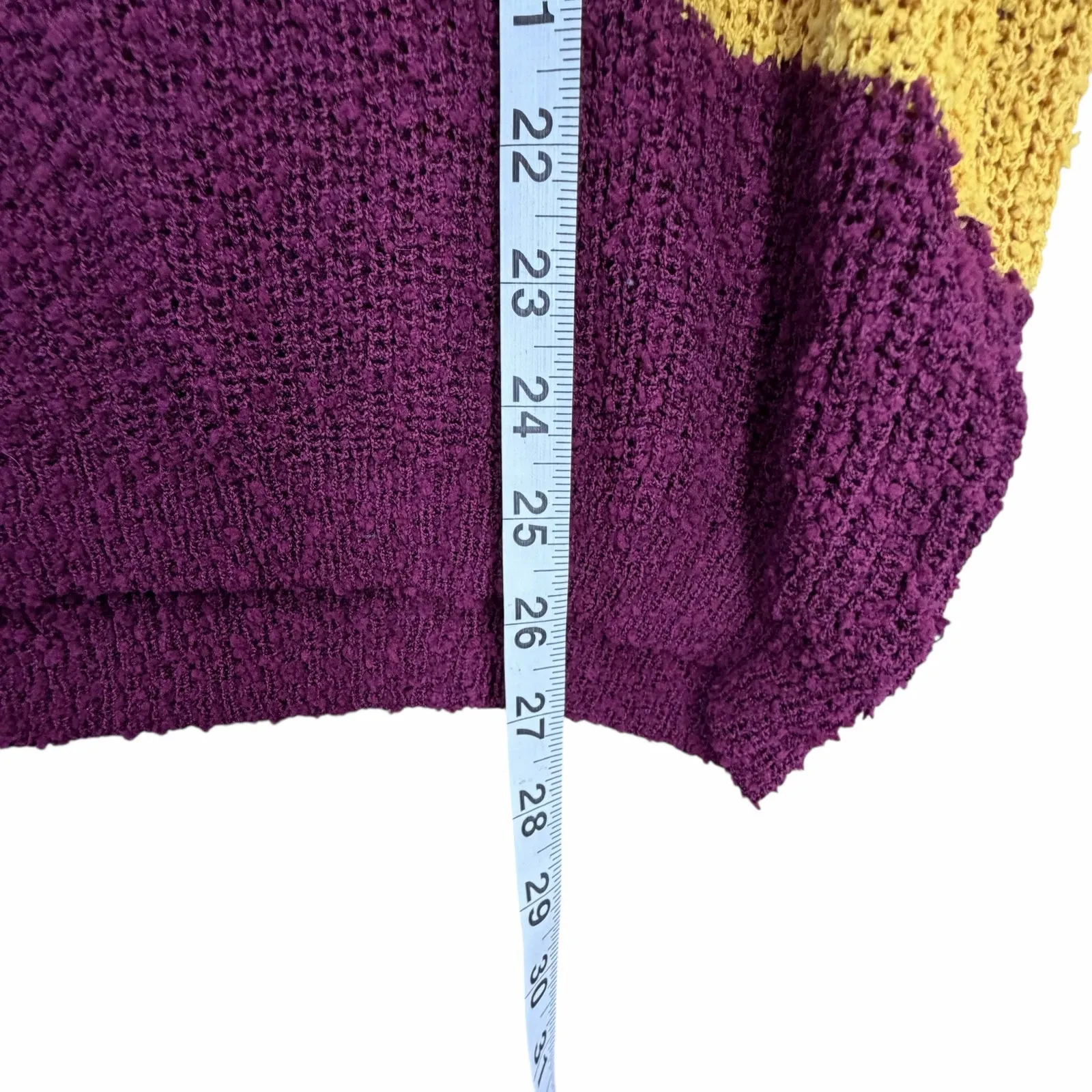 Umgee Knit Sweater Womens S Rainbow Stripe Chunky Boho Casual Comfy Cozy Chic - Image 8