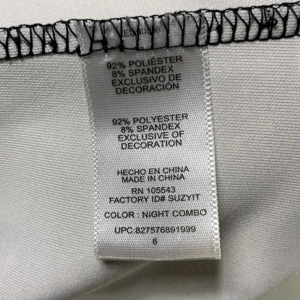 New York Skyline Black with White Dress Size 6 - Image 11