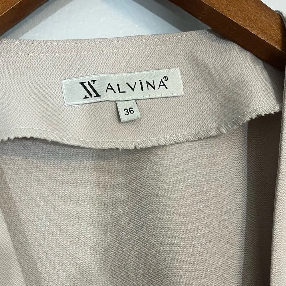 Alvina Open Front Vest Tan - Image 3