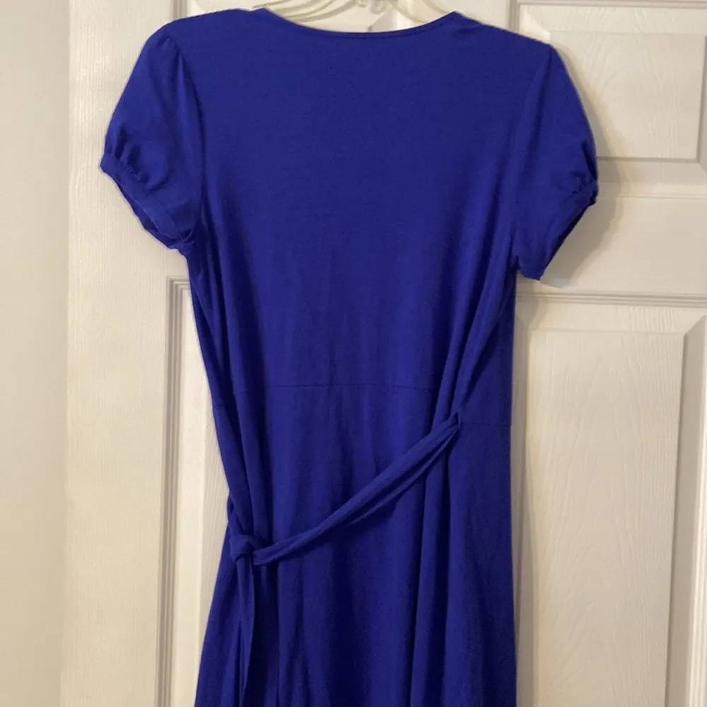 Lands Ends Wrap Dress purple color length 38” bust 32” very soft dress - Image 6