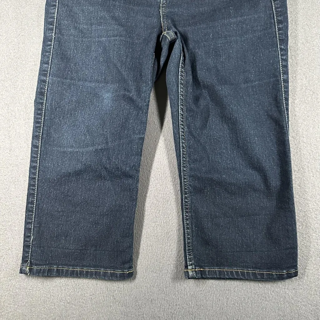 Rafaella Weekend Jeans Womens 6 Blue Dark Wash‎ Wide Leg Stretch Cropped Casual - Image 4