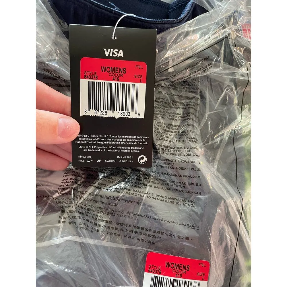 NEW NWT Seattle Seahawks Nike Womens Leggings College Navy/Neon Green size large - Image 2