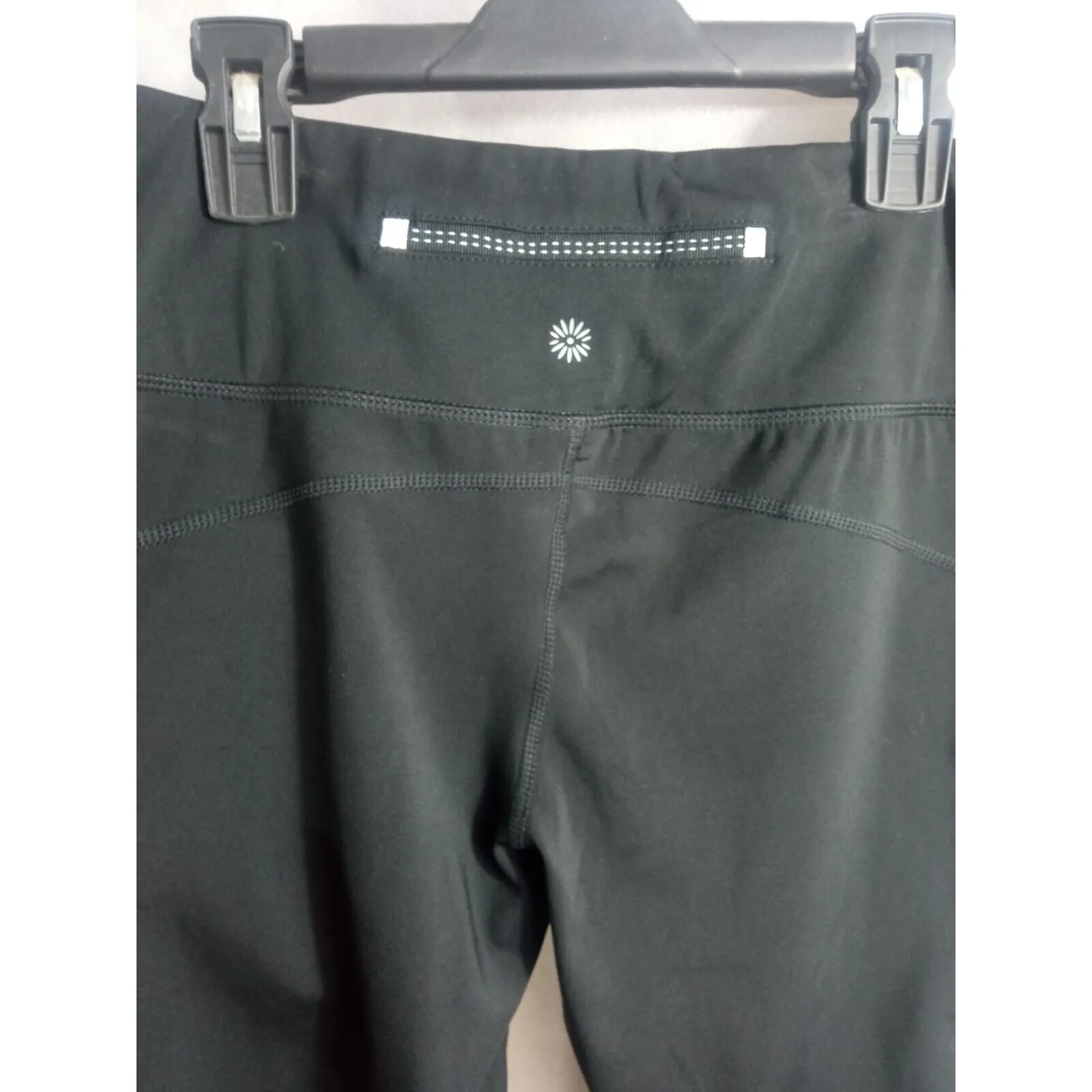 Tangerine Women's Active Rib Trim Performance Legging Black White Size Small - Image 8