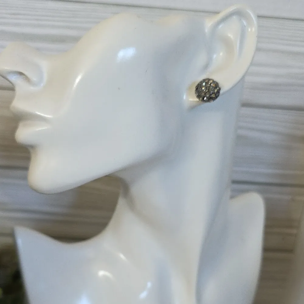 Artisan Abalone Mother Of Pearl Flower Pendant Necklace Earrings Set Silver - Image 13