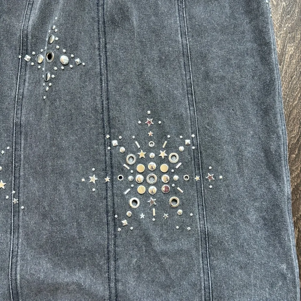 Liberty Embellished Denim Slip Dress - Image 4