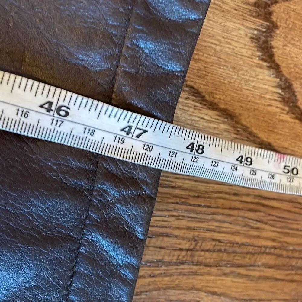 Jacqueline Ferrar brown 100% leather neck detail trench jacket size M - Image 6